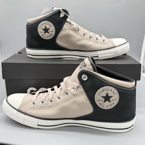 Converse CTAS High Street Mid Top‎ Mens 11 Sneakers Papyrus/Black A14294C NEW - Picture 1 of 9